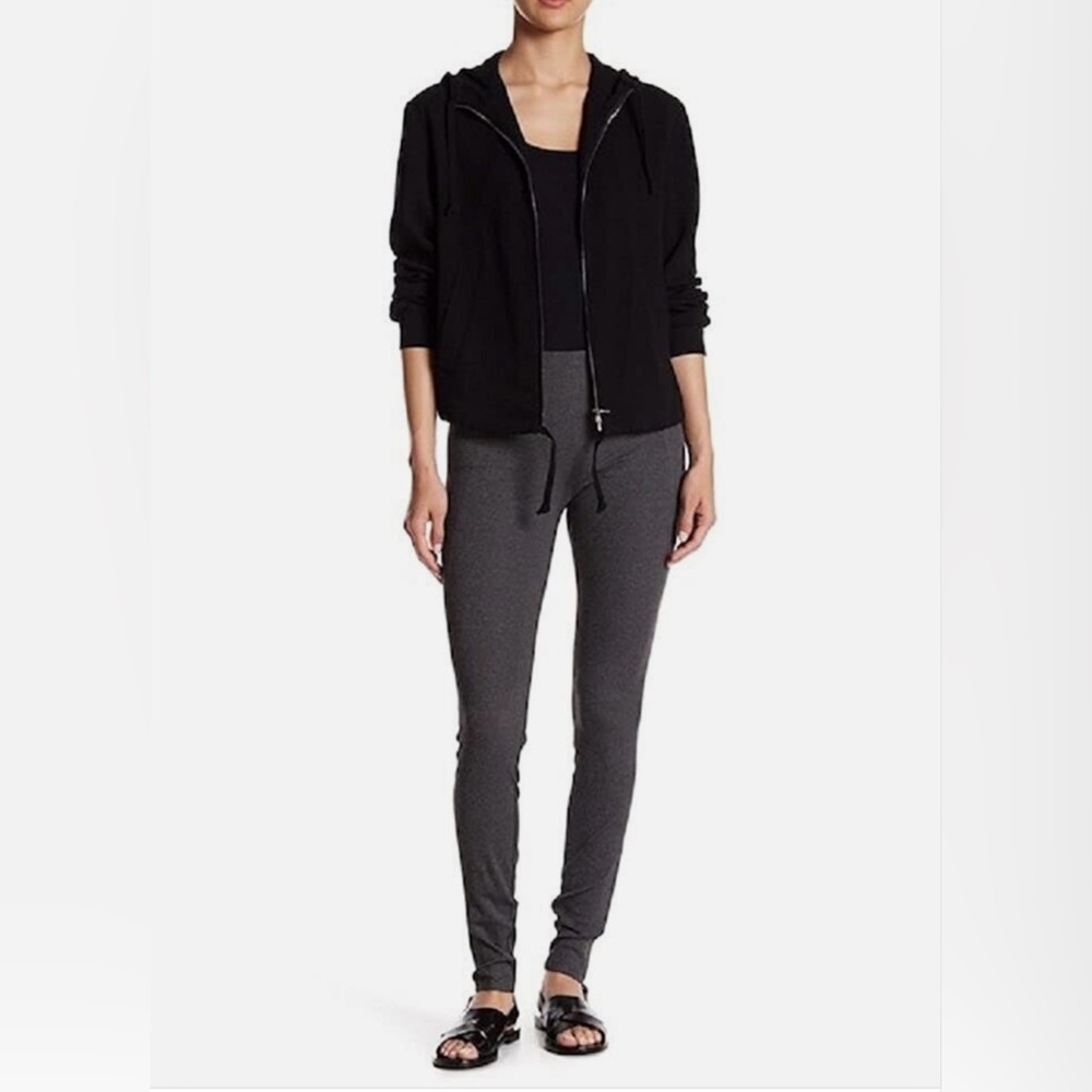 Theory Via S Waffle-Knit Leggings, Onyx/Grey. Gently worn, great condition!